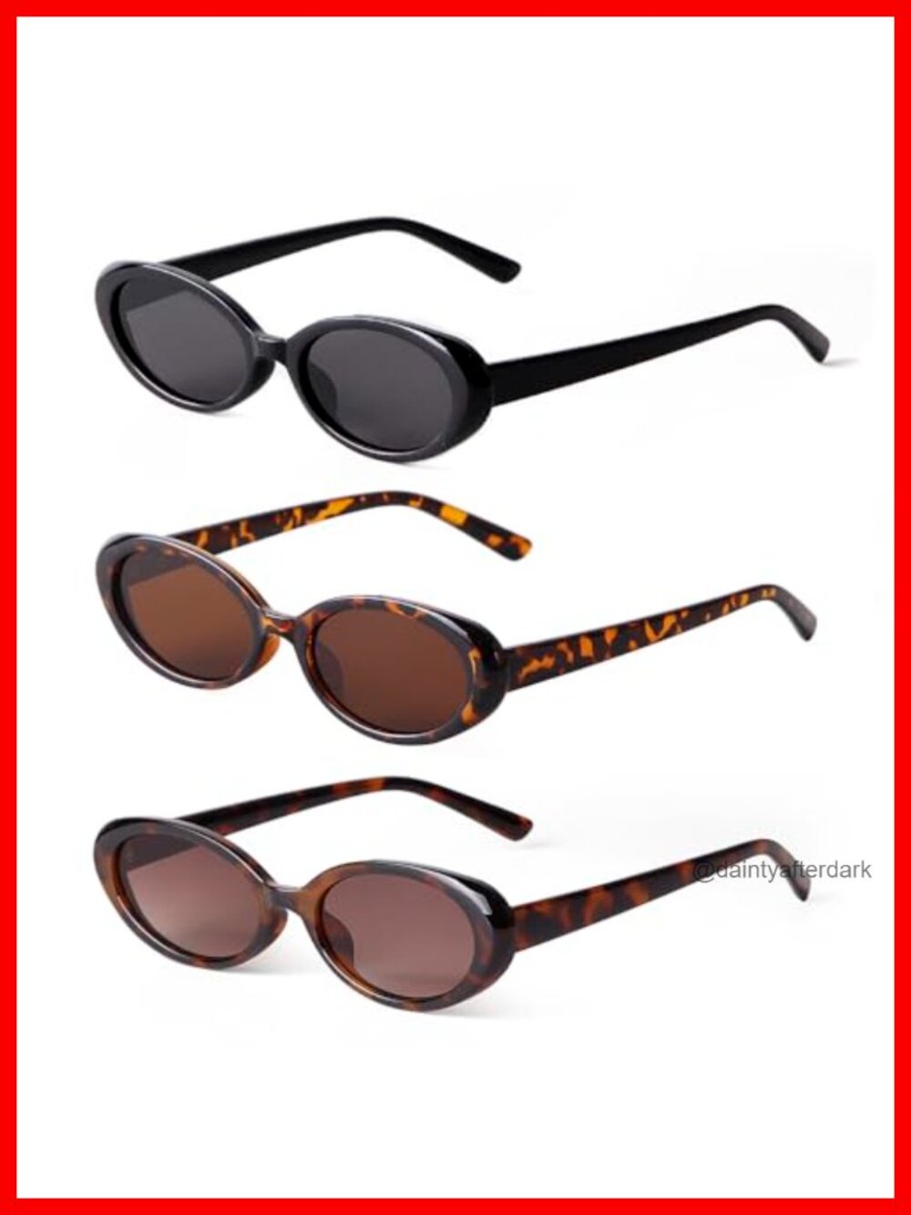 Oval Sunglasses for Women 90s Retro Small Trendy Shades UV400